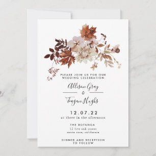 Invitation mariage de automne   Flyer budgétaire