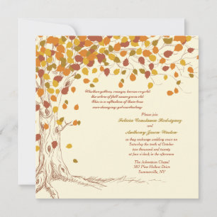 Invitation Mariage de automne magnifique