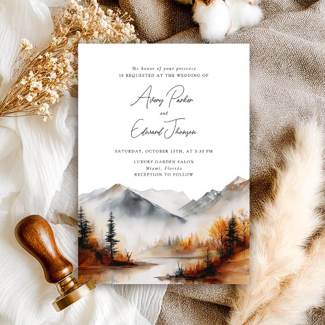 Invitation Mariage de automne moderne simple (Créateur téléchargé)