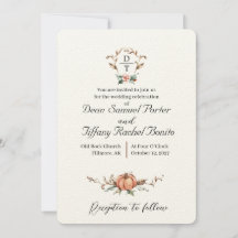 Mariage de automne romantique