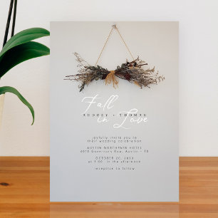 Invitation Mariage de automne rustique avec fleur