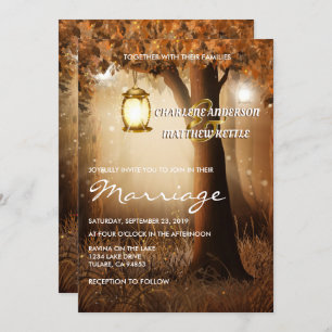 Invitation Mariage de automne rustique d'automne