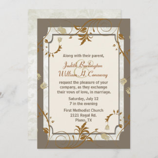 Invitation Mariage de automne sophistiquée