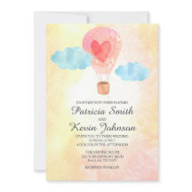 Mariage de ballon à air chaud Aquarelle