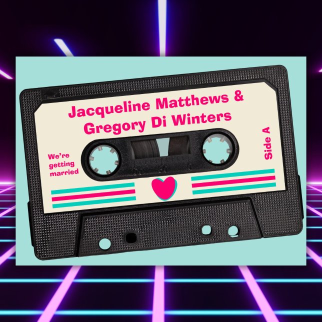 Invitation Mariage de bande de mixage de musique Retro Eighti (Créateur téléchargé)