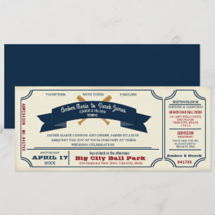 Invitation Mariage de baseball vintage