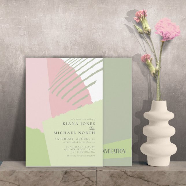 Invitation Mariage de blocs de couleurs - ID740 (Créateur téléchargé)