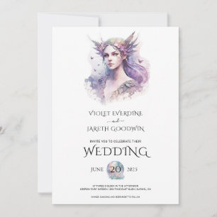 Invitation Mariage de bois de fée enchanté