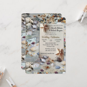 Invitation Mariage de bord de mer Célébrations sur la plage
