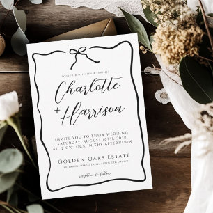 Invitation Mariage de bordure de script Whimsical