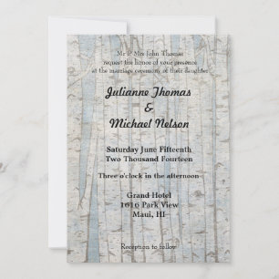 Invitation Mariage de bouleau blanc