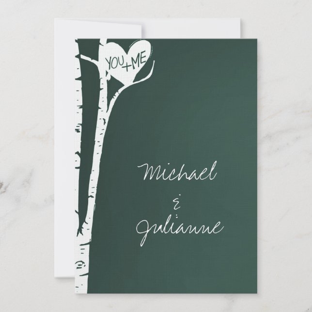 Invitation Mariage de bouleaux (Devant)