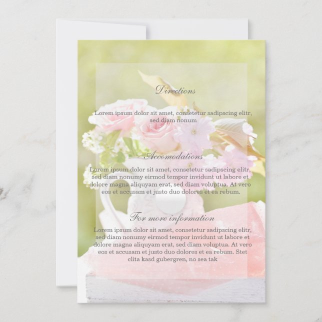 Invitation Mariage de bouquet Fleur de Printemps frais (Devant)
