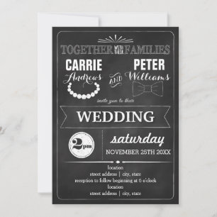 Invitation Mariage de Bowties et Pearls
