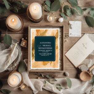 Invitation Mariage de brosse Abstraite aquarelle