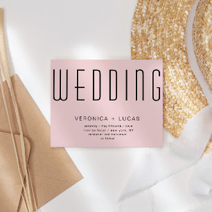 Invitation mariage de broussailles minimaliste moderne