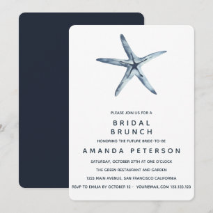 Invitation Mariage de Brunch nuptial de la Starfish bleue