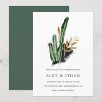 Mariage de Cactus vert tropical
