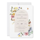 Mariage de cadre d'arc floral de prairie sauvage