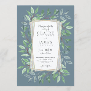 Invitation Mariage de cadre de bois