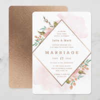 Mariage de cadre diamant Vintage Rose