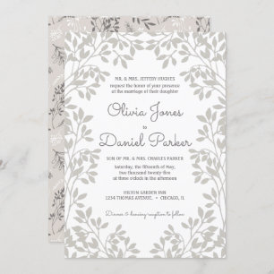 Invitation Mariage de cadre feutré Vintage