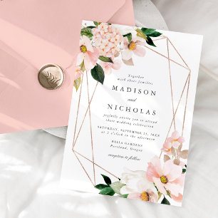 Invitation Mariage de cadre géométrique flush flush Spring