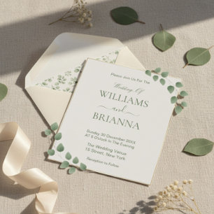 Invitation Mariage de cadre géométrique minimaliste moderne