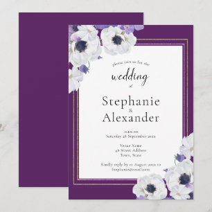 Invitation Mariage de cadre Royal Florple Gold