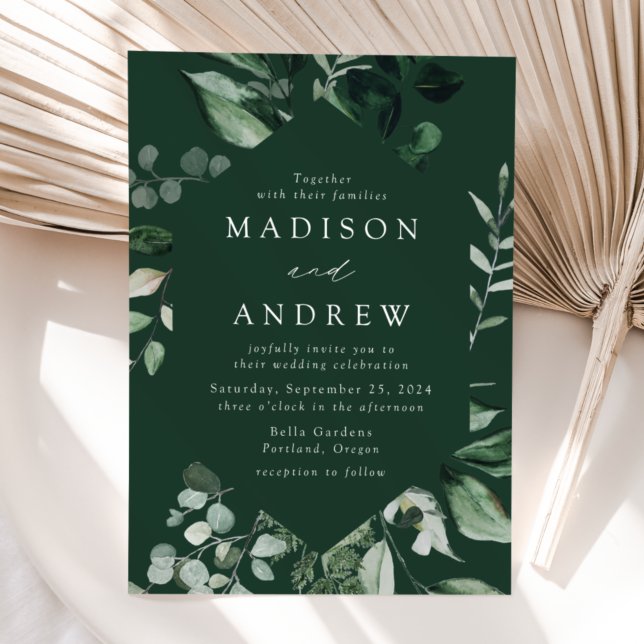 Invitation Mariage de cadre verdoyant (Créateur téléchargé)