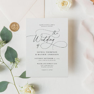 Invitation Mariage de calligraphie élégant et moderne