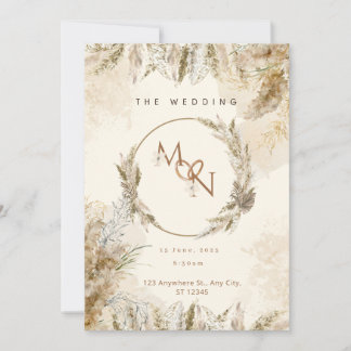 Invitation Mariage de calligraphie élégant personnalisable