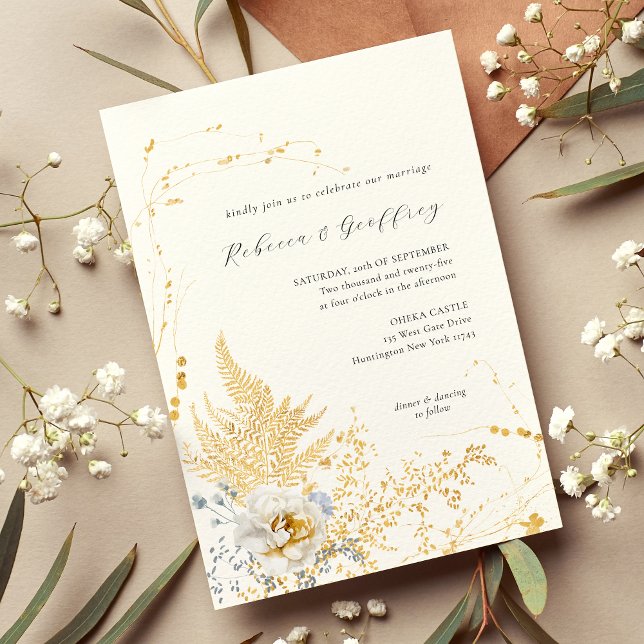Invitation Mariage de calligraphie florale romantique (Créateur téléchargé)