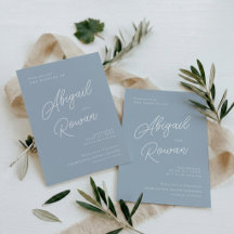 Mariage de calligraphie moderne minimaliste bleu p