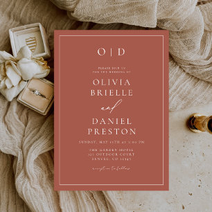 Invitation Mariage de calligraphie moderne minimaliste en ter