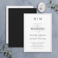 Mariage de calligraphie noir blanc