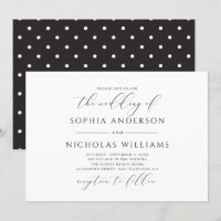 Mariage de calligraphie noir et blanc. Pois