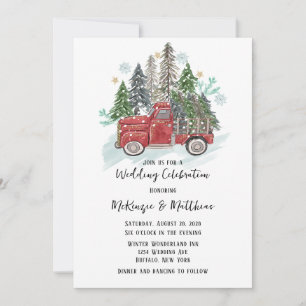Invitation Mariage de camion Vintage Noël