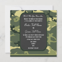 Mariage de camouflage militaire vert