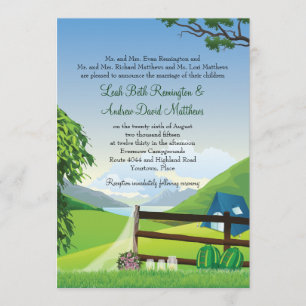 Invitation Mariage de camping