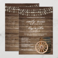 Mariage de canon en bois rustique