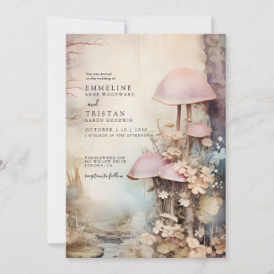 Invitation Mariage de champignons forestiers enchantés