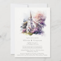 Mariage de chapelle en aquarelle rustique