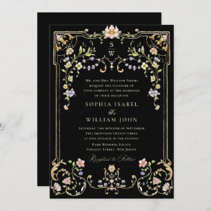 Invitation Mariage de charpente florale de Grace Orné Victori