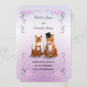 Invitation Mariage de chat Tabby Ginger