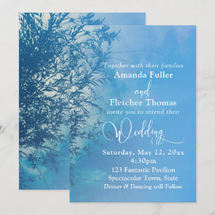 Invitation Mariage de ciel rêvé de Willow Ethereal en pleurs
