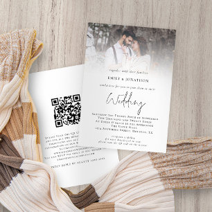 Invitation Mariage de code QR du script de superposition de p