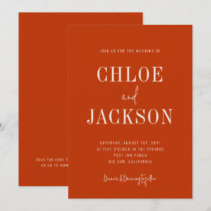 Invitation Mariage de code QR personnalisé Burange Modern Bol