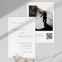 Mariage de code QR photo minimaliste