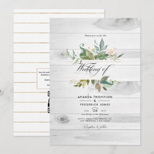 Invitation Mariage de Code QR RSVP de Grange de Campagne de V